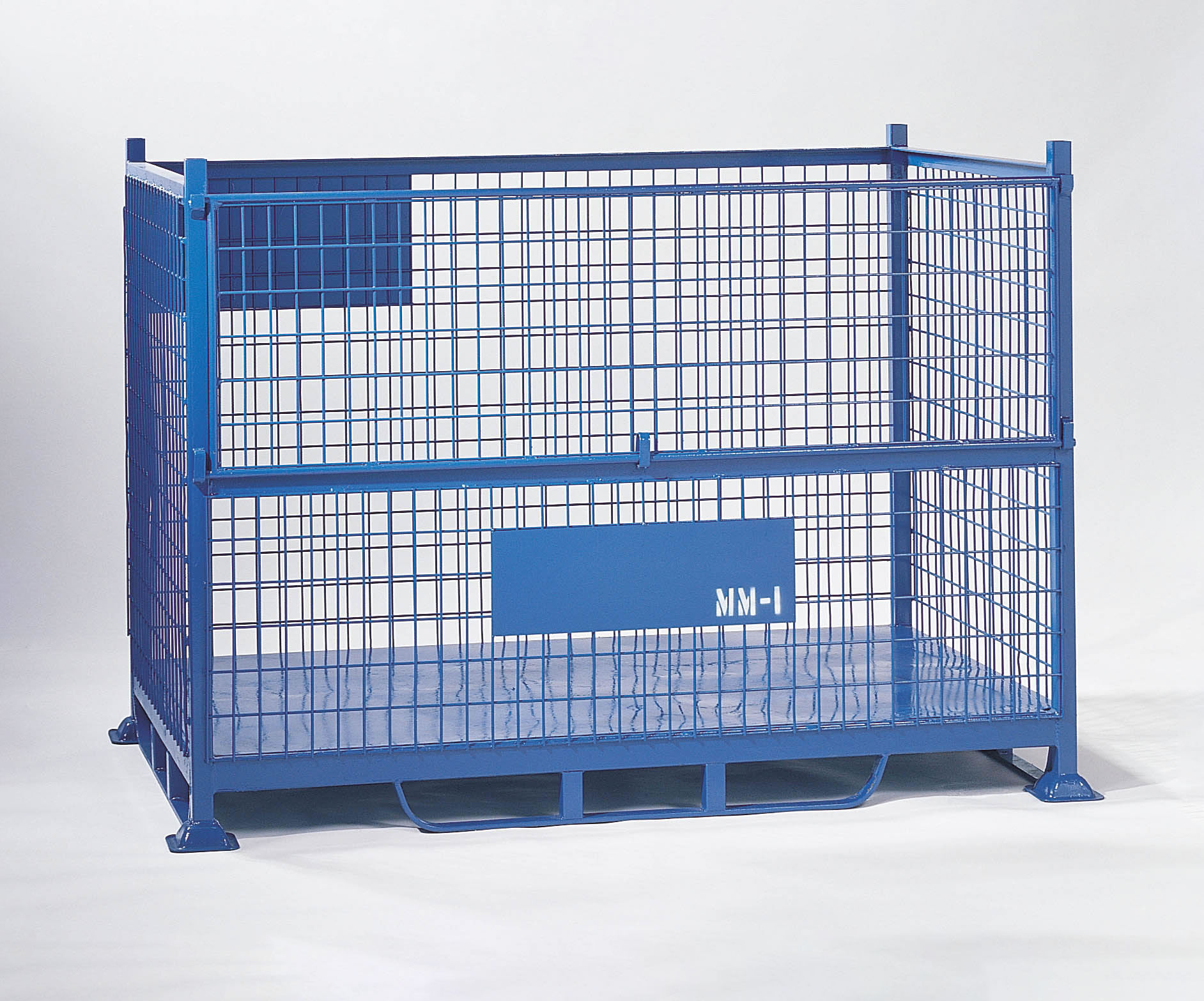 Steel Mesh Pallet with half drop front gate.