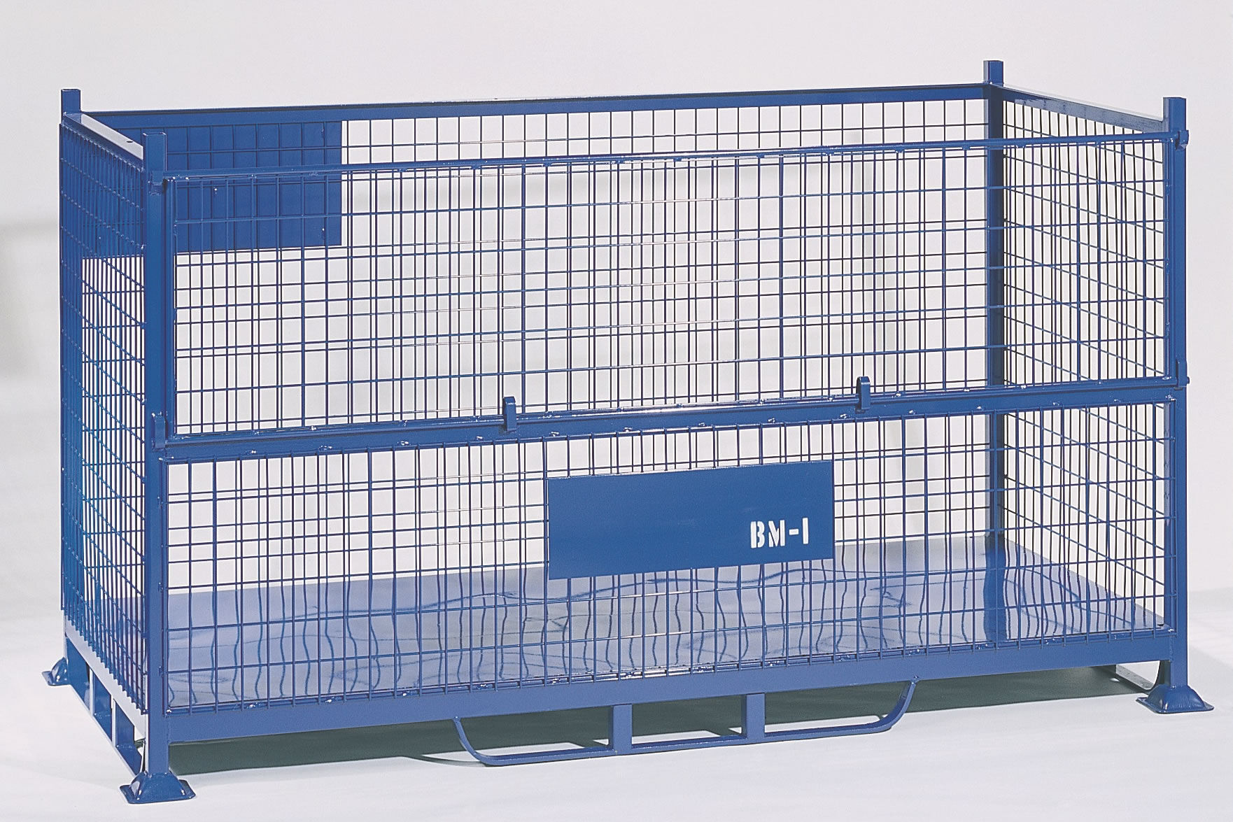 BMI Bulk Steel Mesh Pallet & Bulk Sheet Stillage with half drop gate