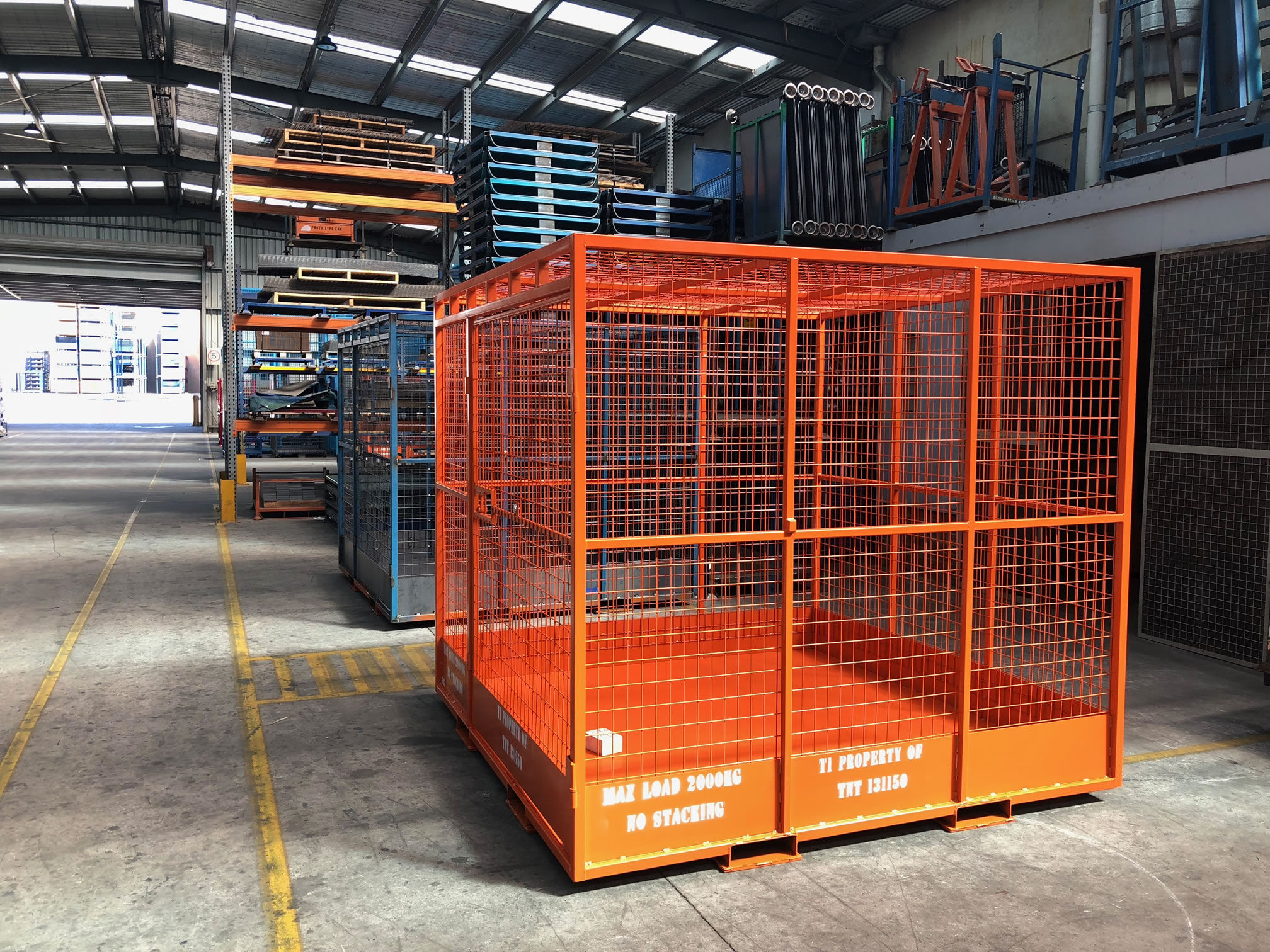 Cevol Custom made commercial grade Steel Wire Security Cages and Stillages