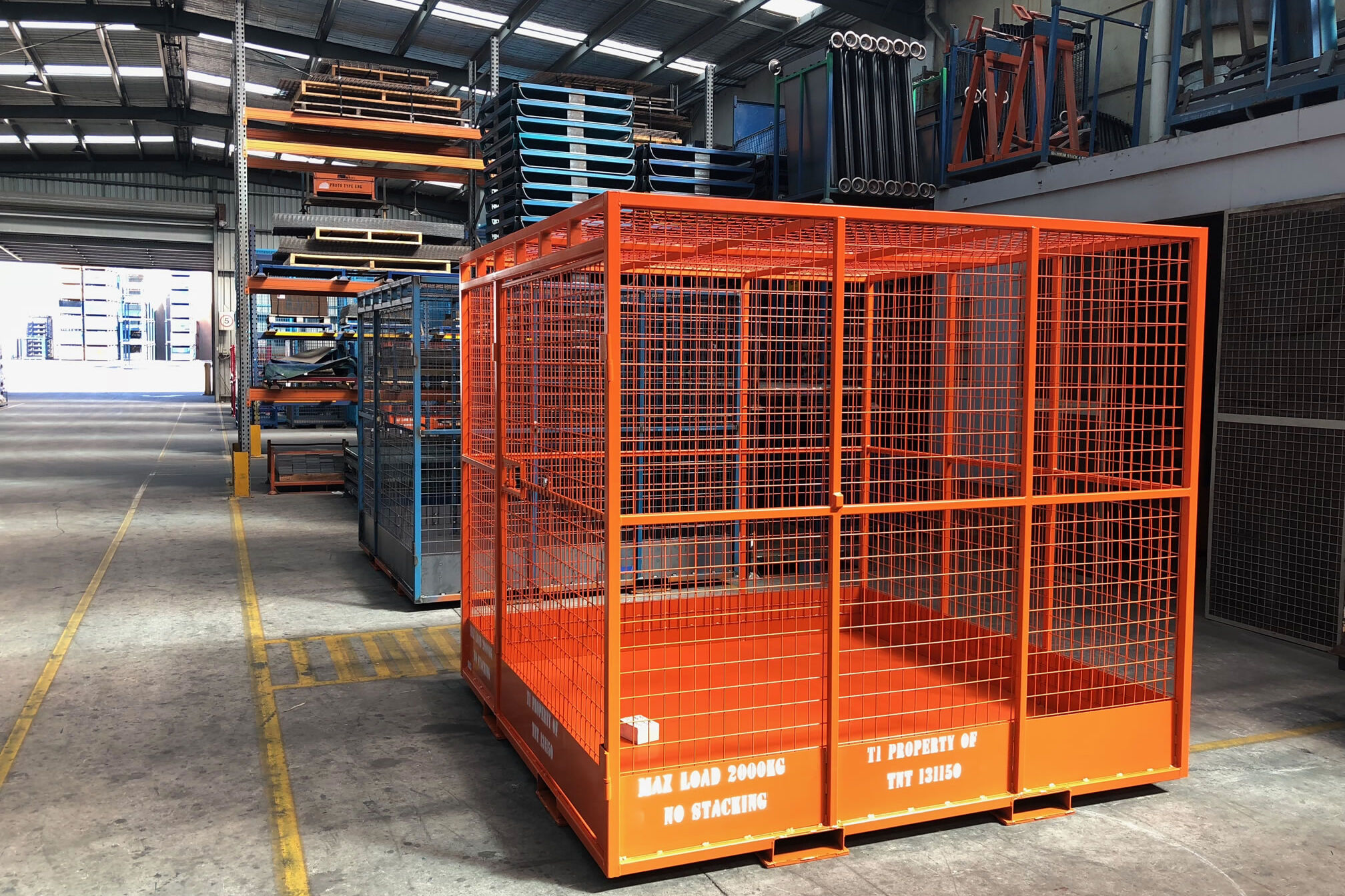 Cevol Custom made commercial grade Steel Wire Security Cages and Stillages