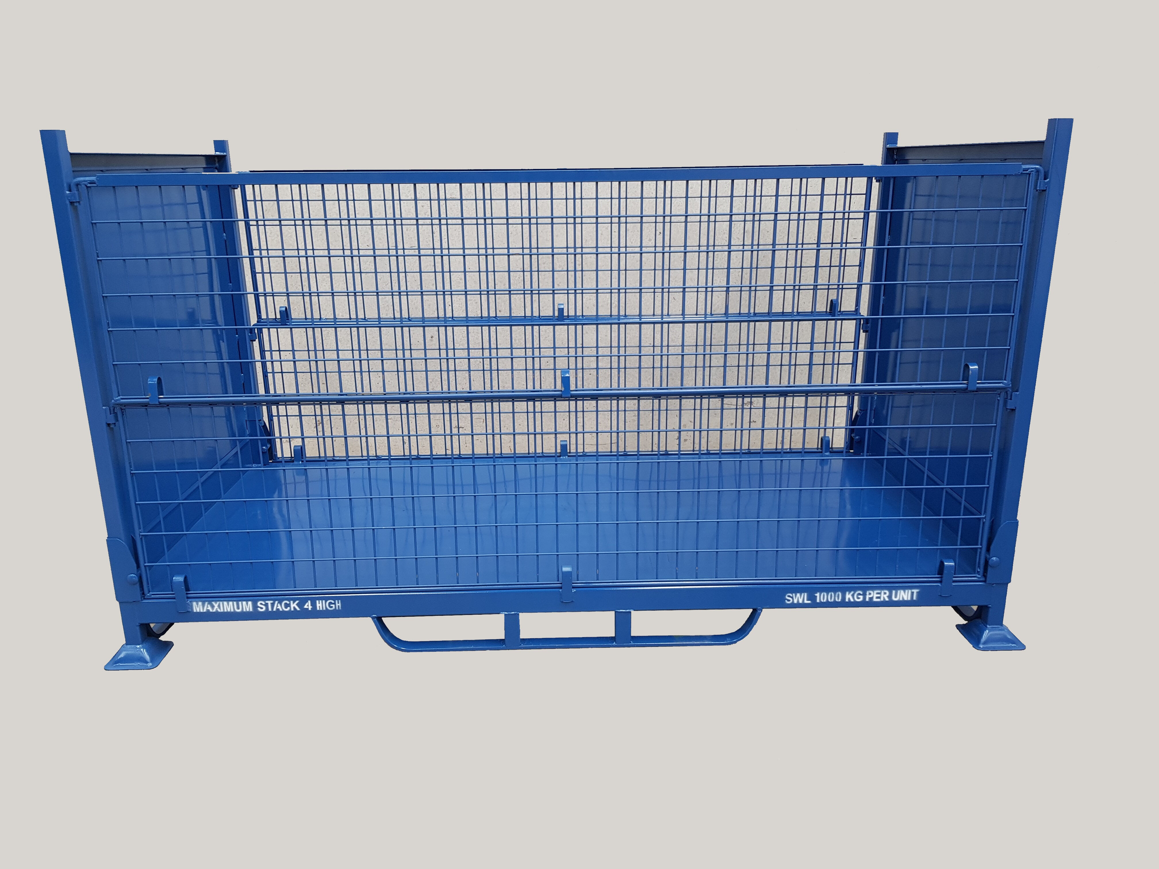 CBM.1R - Folding Bulk Mesh Pallet with half drop front & back gates