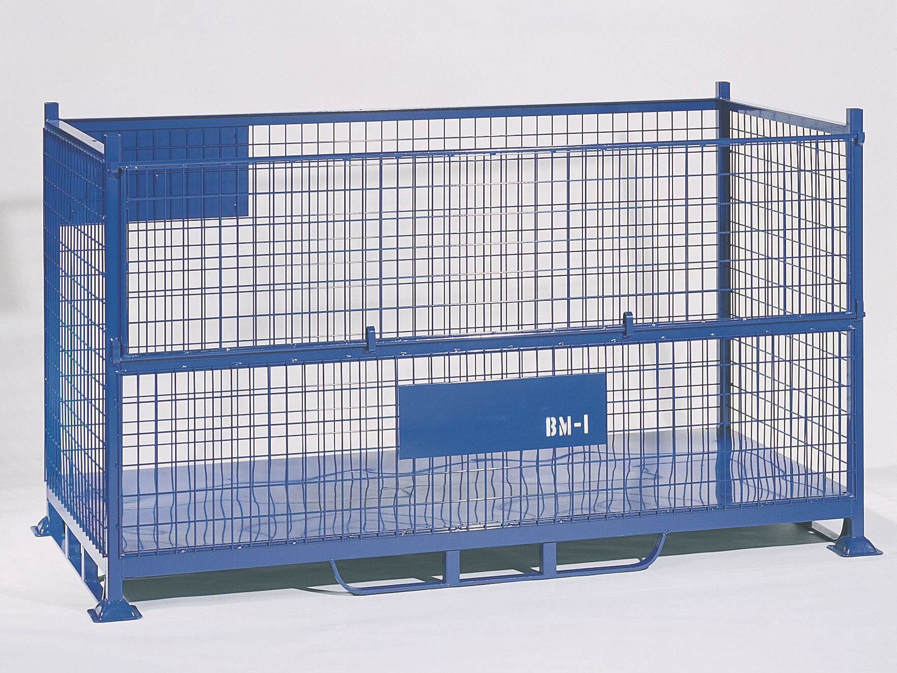 BMI Bulk Steel Mesh Pallet & Bulk Sheet Stillage with half drop gate