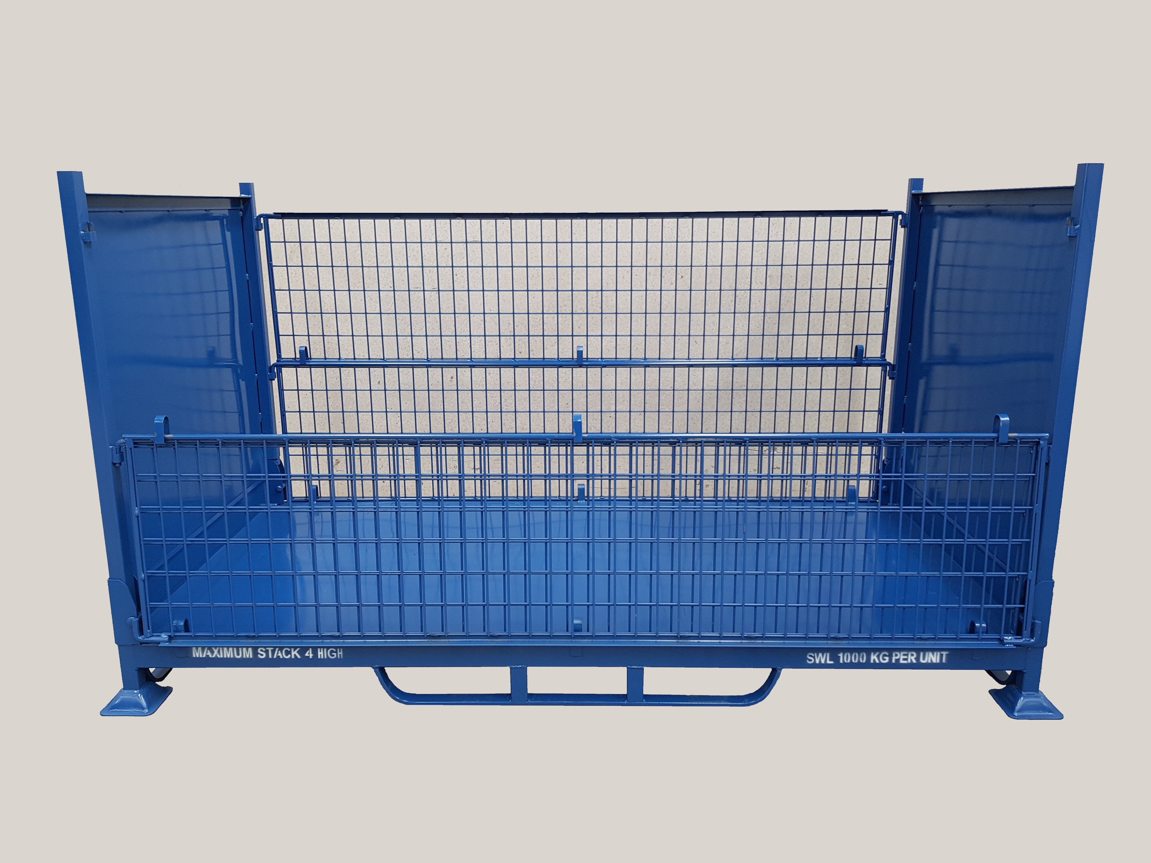 CBM.1R - Folding Bulk Mesh Pallet with half drop front & back gates