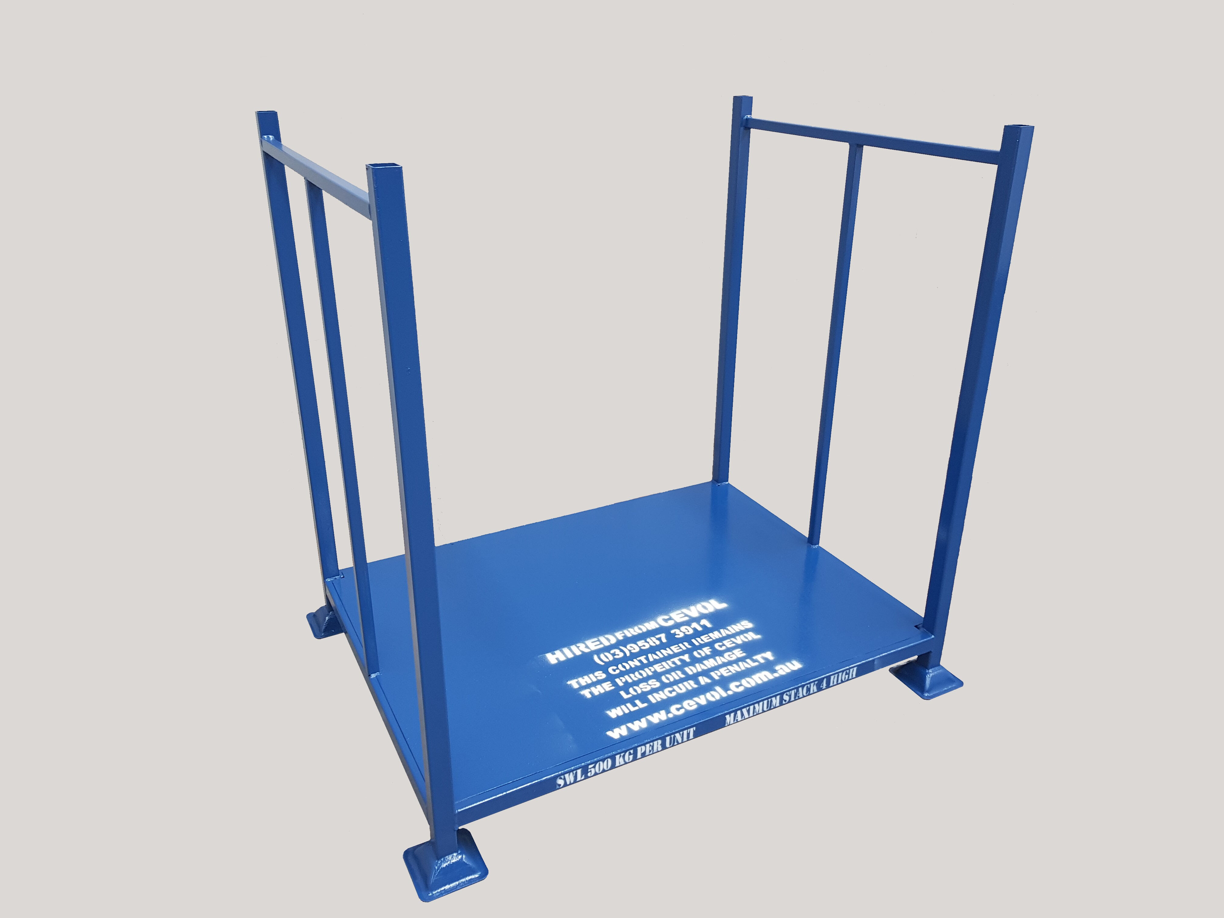 D Standard Open Pallet with fixed end frames on short side