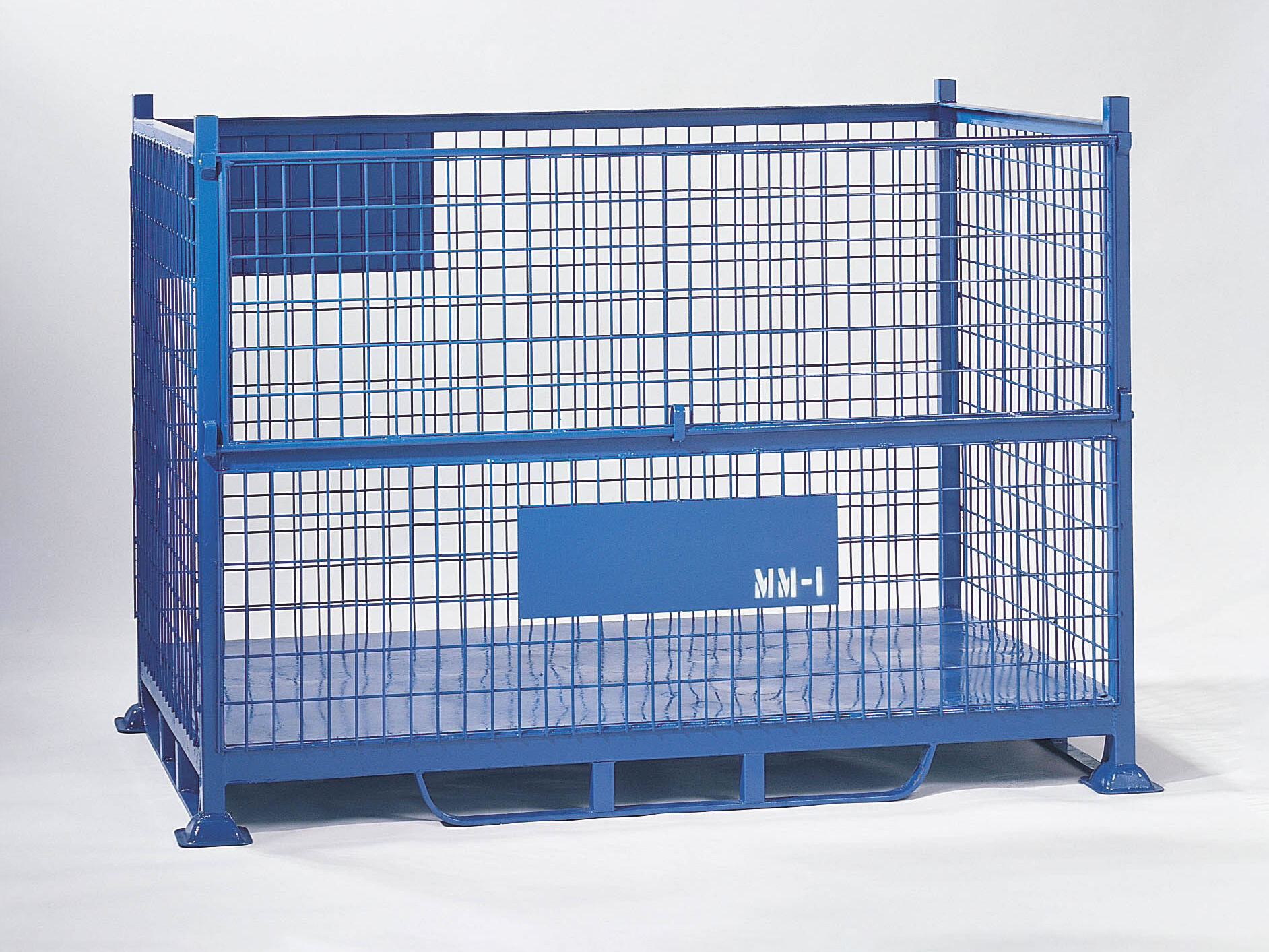 Steel Mesh Pallet with half drop front gate.