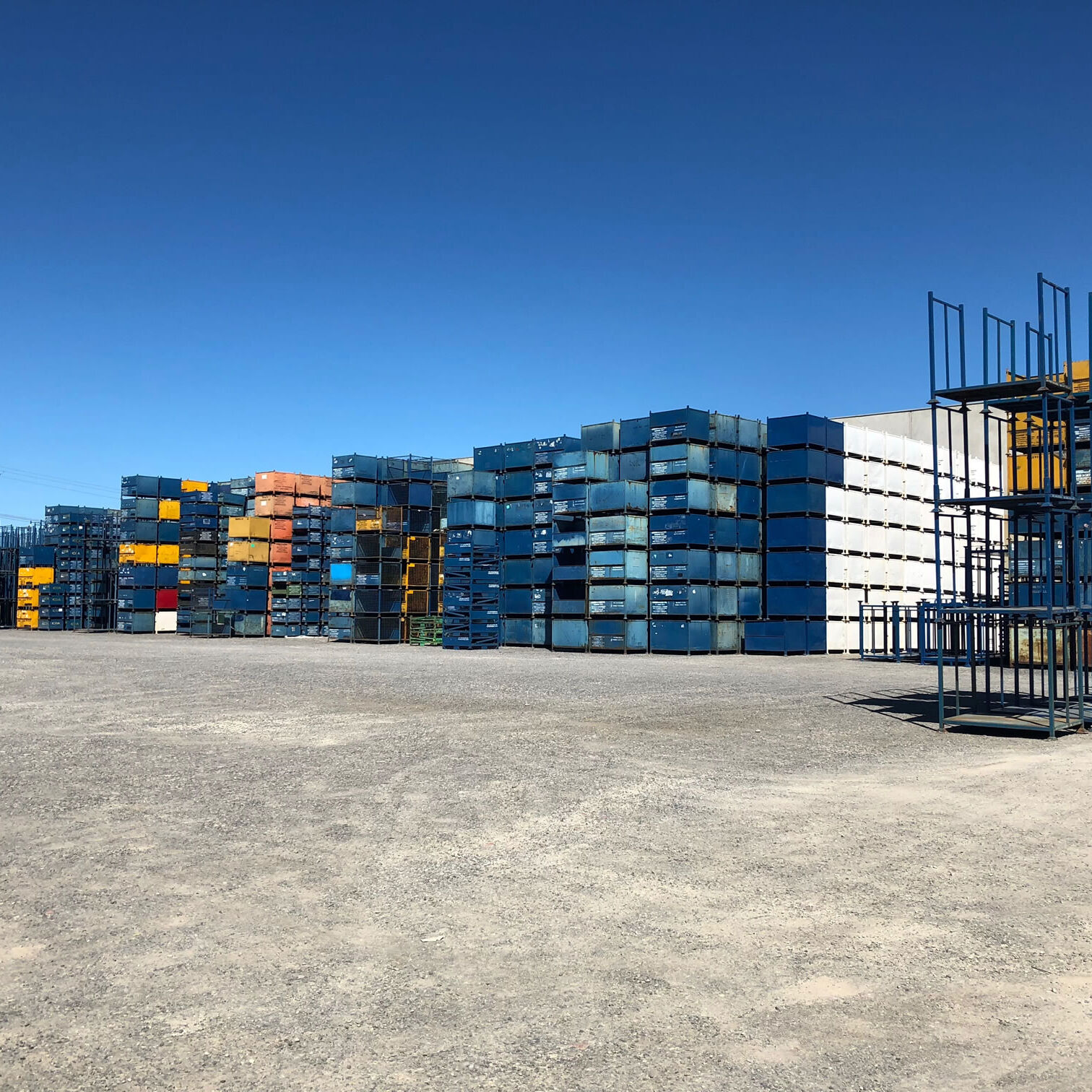 Stackable Steel Pallets and Cages for storage & warehousing