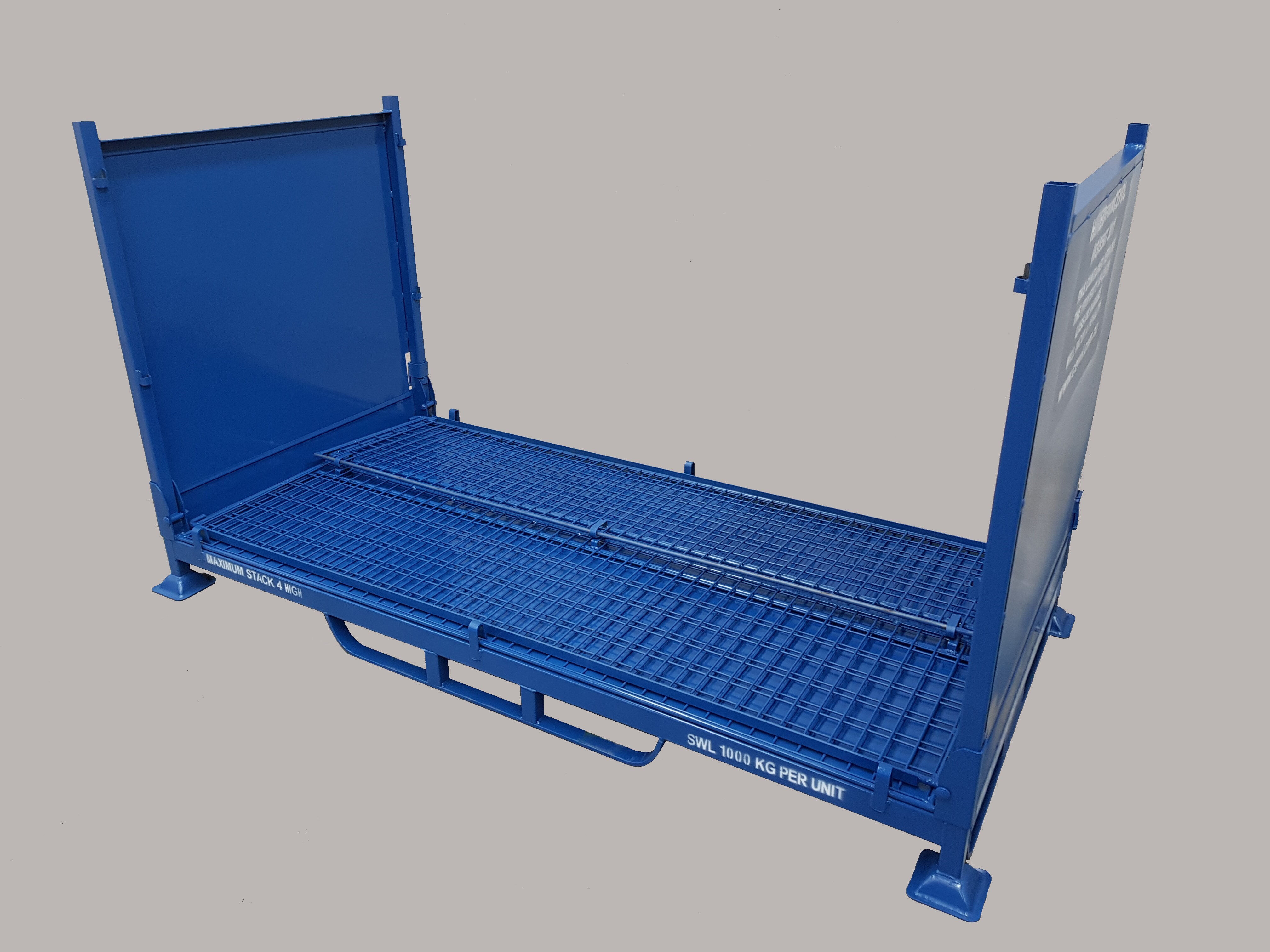 CBM.1R - Folding Bulk Mesh Pallet with half drop front & back gates